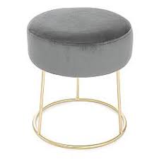 POUF CLARISSA GRIGIO  STRUTTURA ORO
