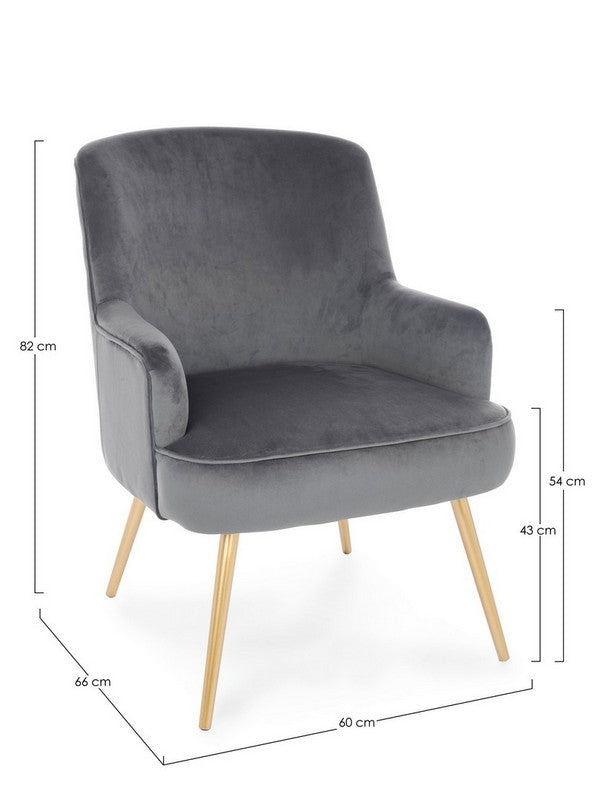POLTRONA CLELIA GRIGIO