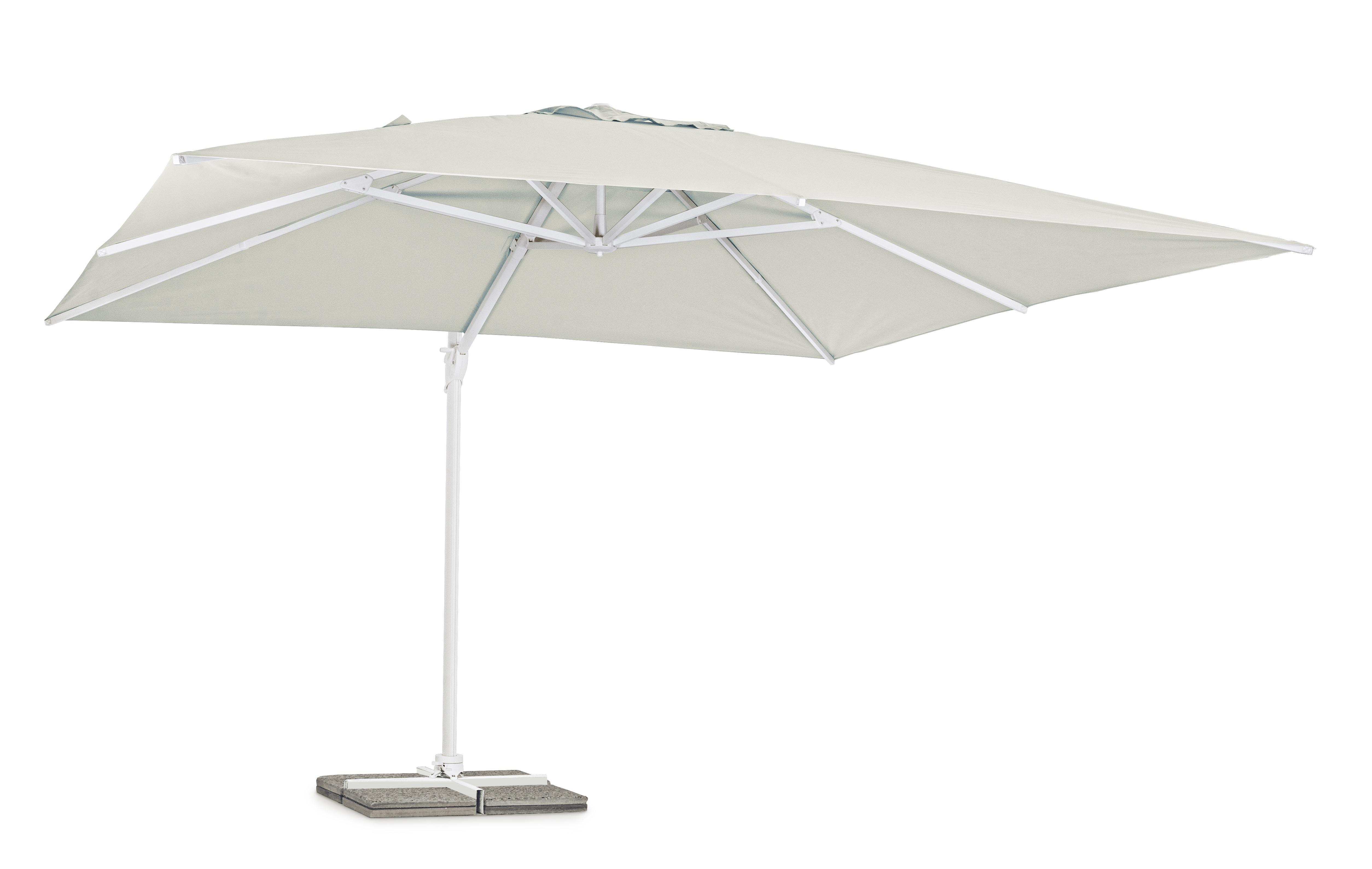 OMBRELLONE EDEN BRACCIO LATERALE 4X4 BIANCO/NATURALE