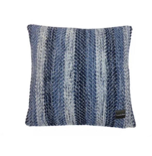 CUSCINO MULTI RIGHE BLU/GRIGIO 45X45