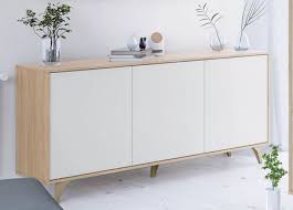 CREDENZA 154X40X75H 3 ANTE ROVERE CANADIAN BIANCO