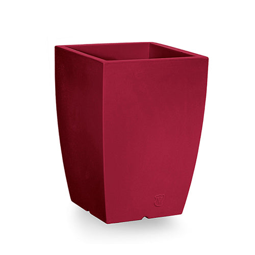 VASO GENESIS QUADRATO H60 CM ROSSO ORIENTE